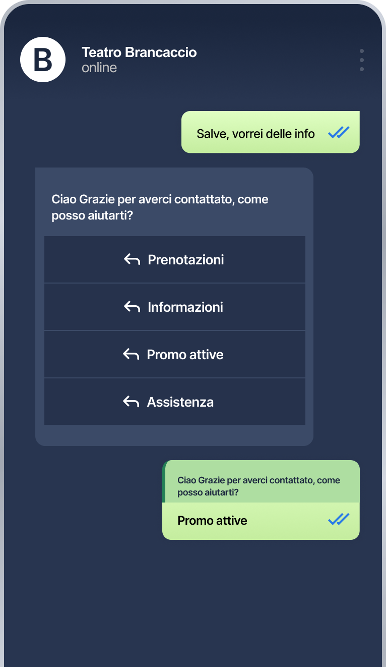 Dedicated CRM for managing orders and customers in a single suite, with a WhatsApp chatbot active 24/7.